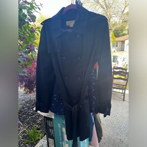 Michael Kors womans trench coat, navy blue size XL